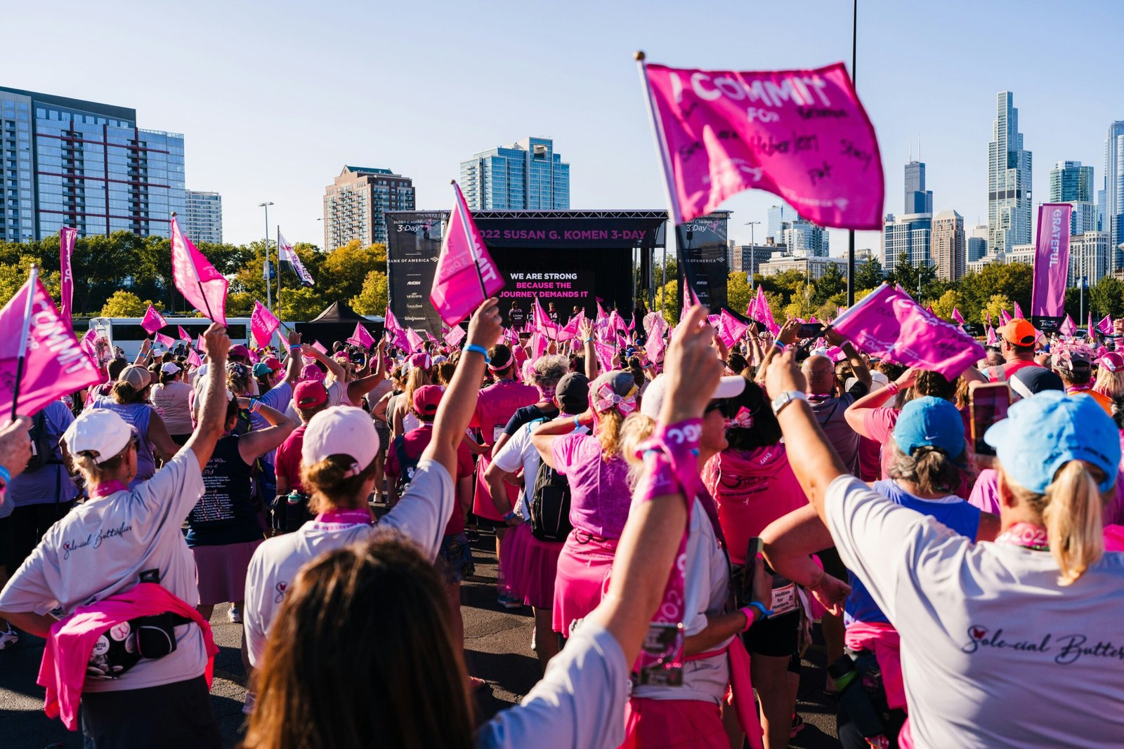 Supporters on Susan G. Komen day